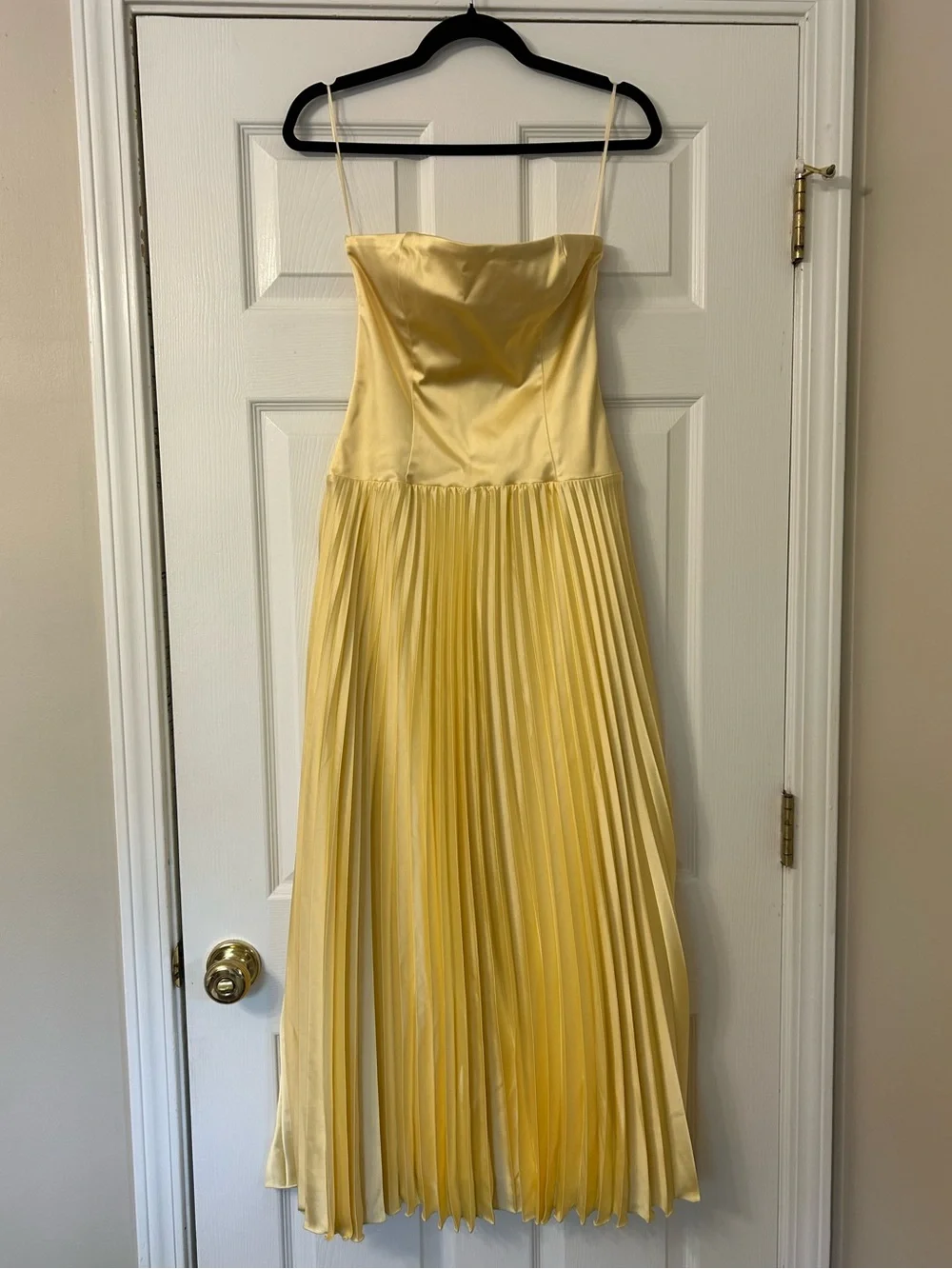 Abercrombie & Fitch Giselle Drop-Waist Maxi Dress in Sunny Yellow